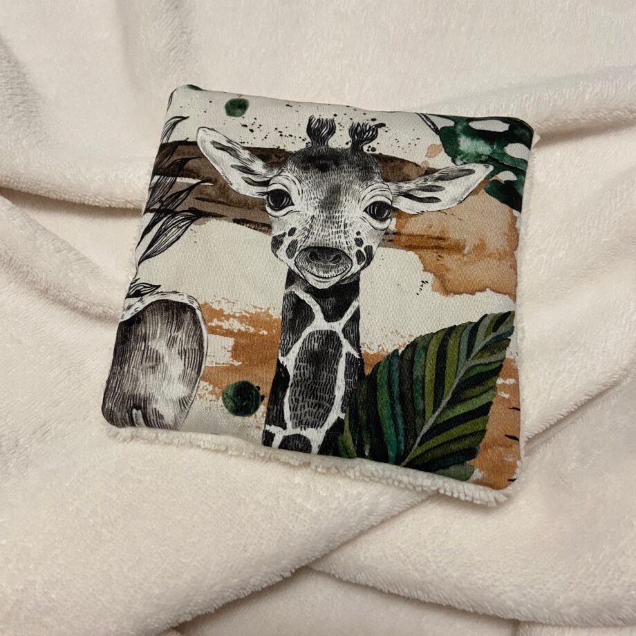 Dernière coupe tissu coton - motif savane girafe